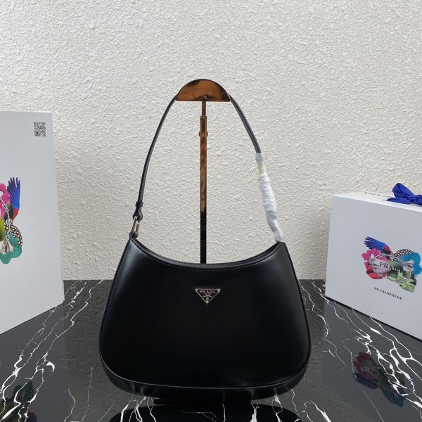 Prada Ladies Cleo Leather Bag Black PR004