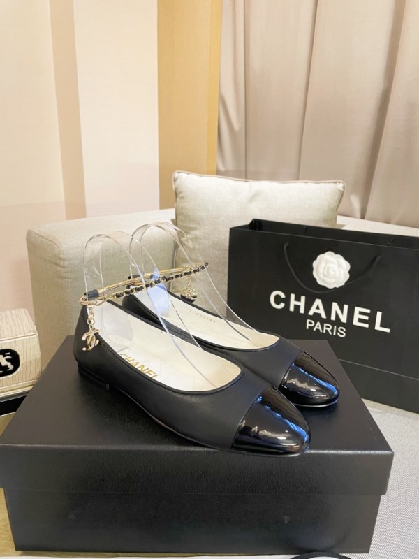 Chanel Women Flats Black CHN-018