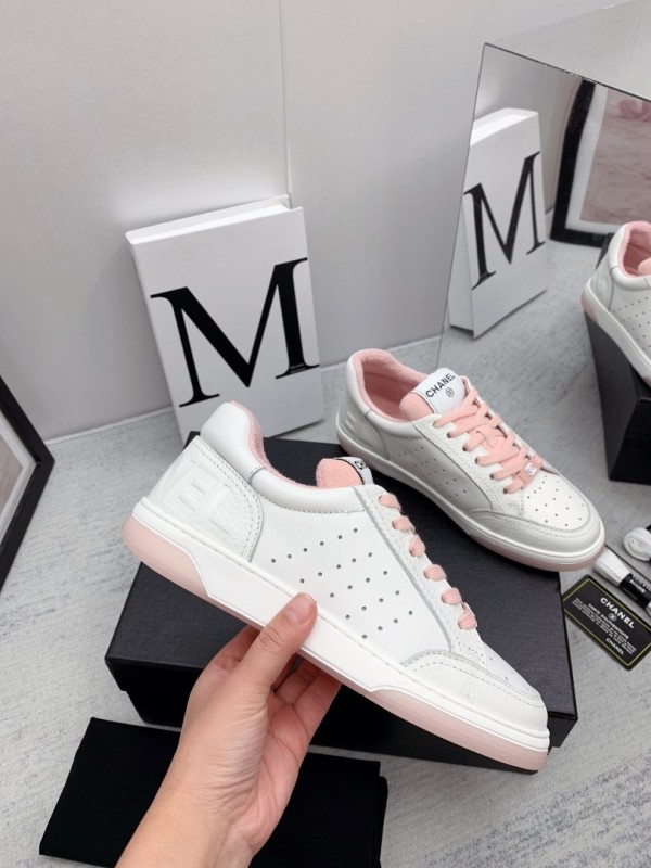 Chanel New Low-top Sneakers White/Pink CHN-093