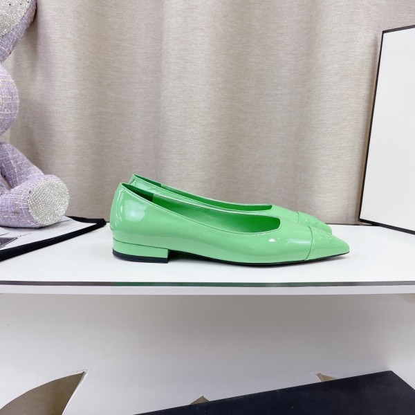 Chanel 2022 SS New Flats Green CHN-112