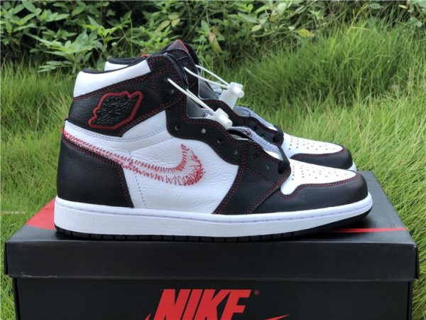 Air Jordan 1 Retro High "Defiant" White Black Gym Red (AJ-N024)