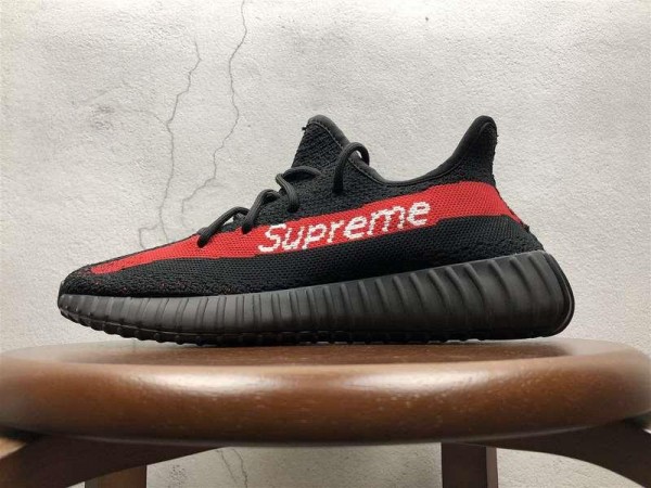 Supreme x Adidas Yeezy 350 V2 Boost Black Red (AYZSUP1)