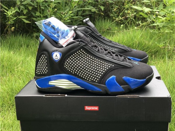 Supreme x Air Jordan 14 Retro SP "Black Varsity Royal" (AJ-N023)