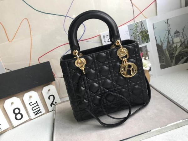 Dior Lady Dior Lambskin Bag Black (DR-BG-A017)