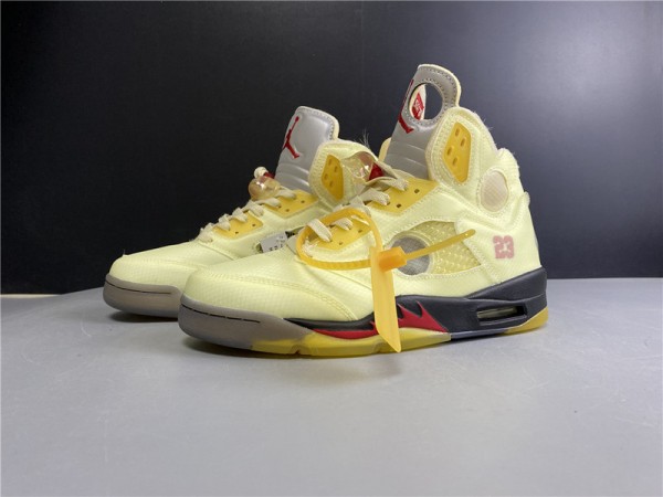 Off-White x Air Jordan 5 "Sail" DH8565-100 (AJ-W17)