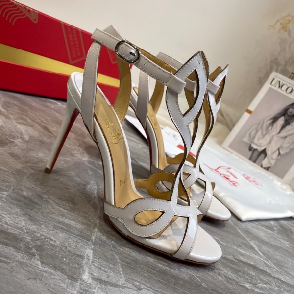 Christian Louboutin White Patent Leather Sandal CL-H005