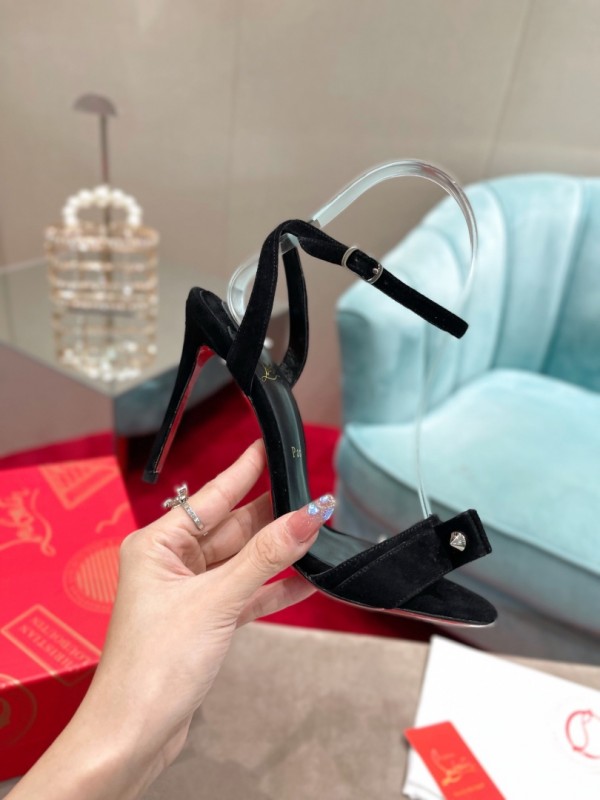 Christian Louboutin Black Suede Sandal CL-H047