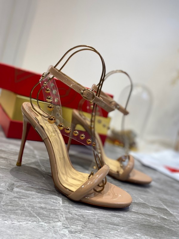 Christian Louboutin Spike Sandal Nude CL-H092