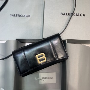 Balenciaga B Hourglass WOC Black Gold BBHW-001 