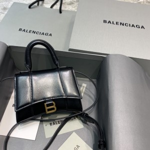 Balenciaga Hourglass Mini Leahter Bag Black BGHGMN-002 