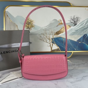 Balenciaga Ghost Sling Bag Crocodile Leather Pink BGSB-009 