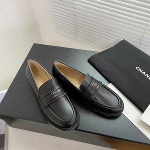 Chanel Women Loafers Black CHN-007