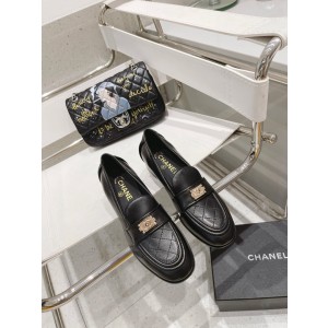 Chanel Women Loafers Black CHN-016