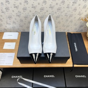 Chanel Women Pearl Heel Pumps White CHN-077