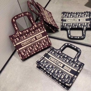 Dior Oblique Embroidery Mini Book Totes (DR-BG-N04)