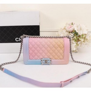 Chanel Rainbow BOY CHANEL Handbag (CH190-Blue-Buckle)