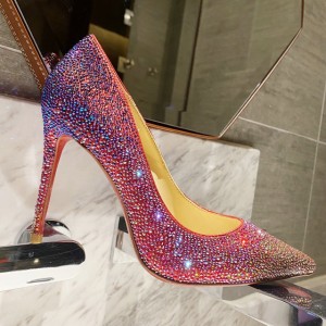 Christian Louboutin Sparkling Strass Pump Purple CL-H064