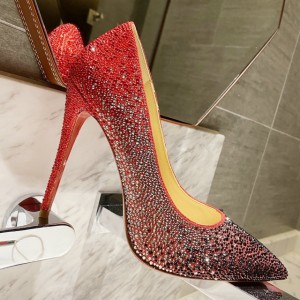Christian Louboutin Sparkling Strass Pump Red CL-H071