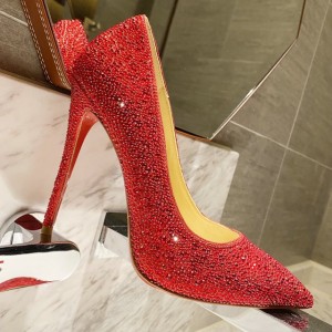Christian Louboutin Sparkling Strass Pump Red CL-H072