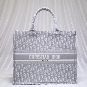 Dior Oblique Embroidery Book Tote Gray (DR-BG-N13)